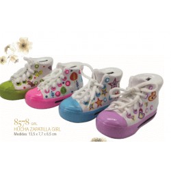 Hucha zapatilla cerámica niña
